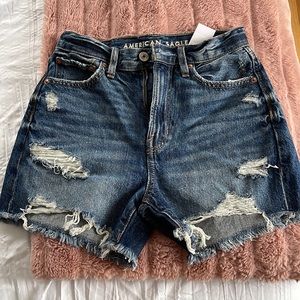 American Eagle mom shorts, size 00, high waisted, new